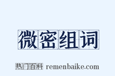 微密组词是什么意思的图片